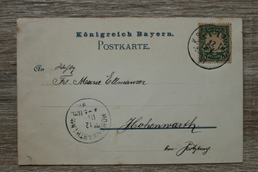 AK München / 1897 / Litho / Fränkel & Selz Bankgeschäft / Promenadeplatz 5 / Pferdestrassenbahn / Architektur